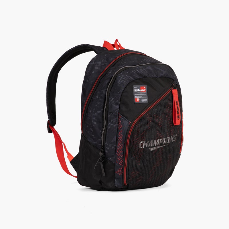 PAUSE Printed Black Backpack for Boys - Image 2